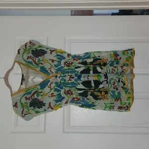 Vintage bob halev embroidered baby doll blouse